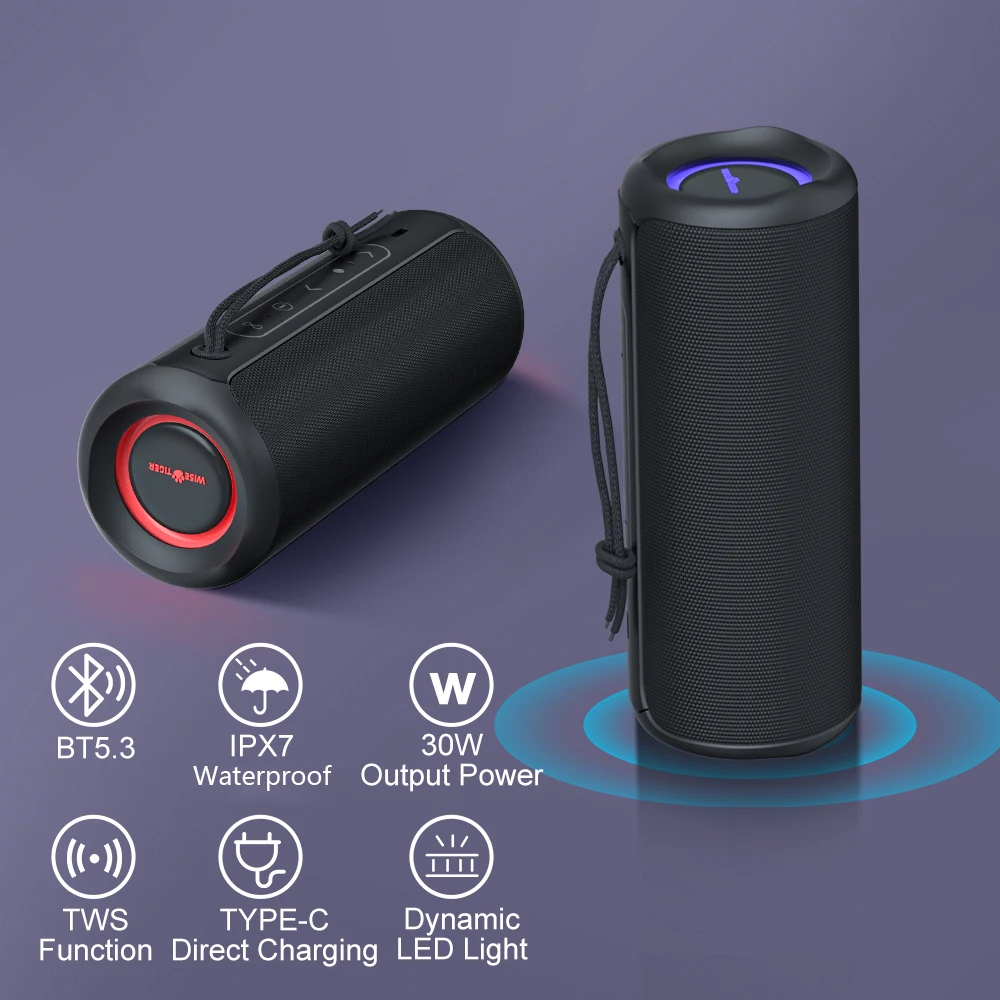 Enceinte Bluetooth portative TWS pour vélo, colonne, étanche IPX7, MIni  boîte de son sans fil, barre de son TF pour téléphone - AliExpress