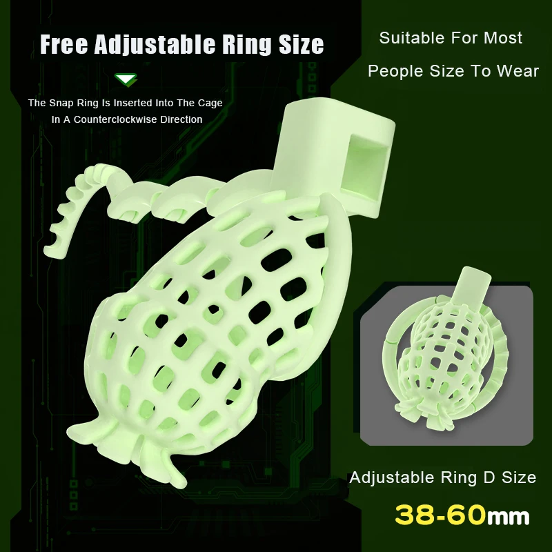 Runyu 3D Printed Urethra Chastity Lock Reticular Penis Bondage Adult Men's Chastity Cage Cock Restriction BDSM Abstainer Sextoys