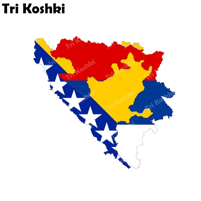 

Наклейки для мотоцикла Tri Koshki KCS698 в форме карты Боснии и гервины, водонепроницаемые наклейки для автомобиля