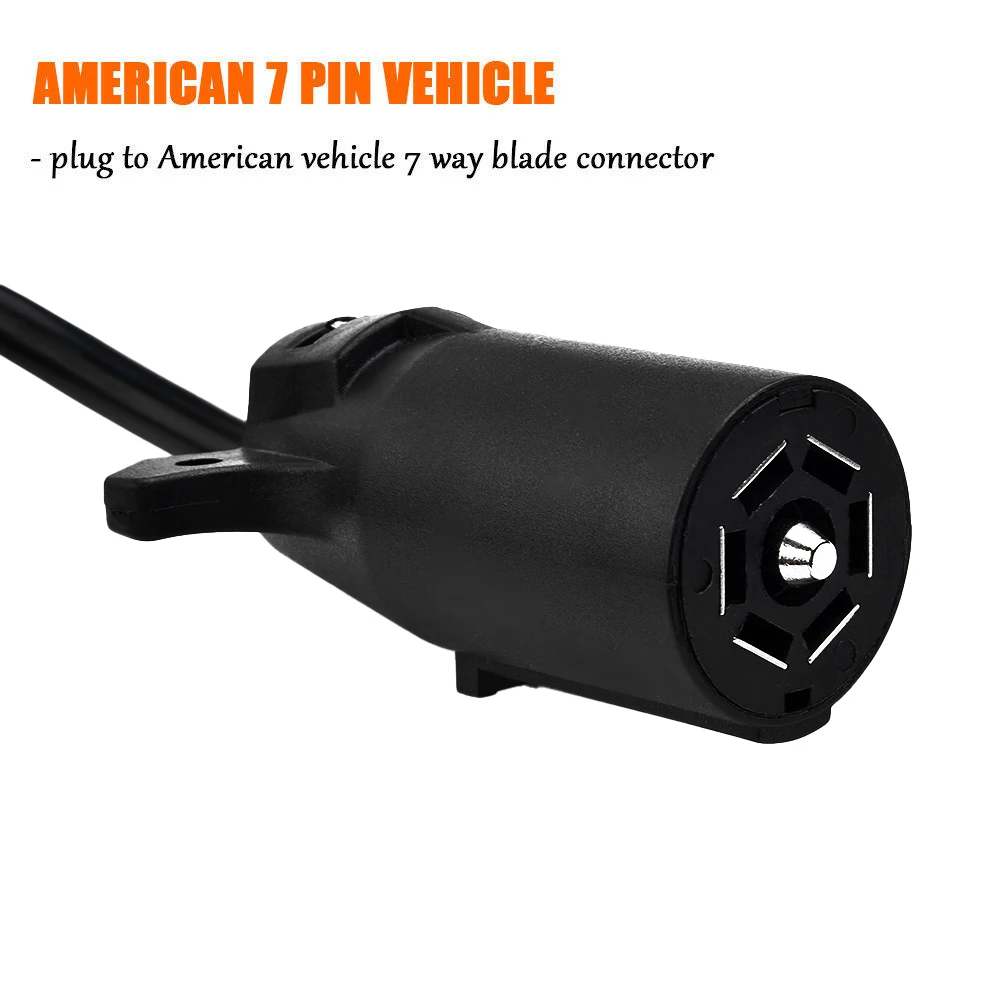 Car Converter US 7-Way Plug To EU 13-Pin US 7 Way to EU 7 4 to EU7 Round Connector Trailer Light Accessories