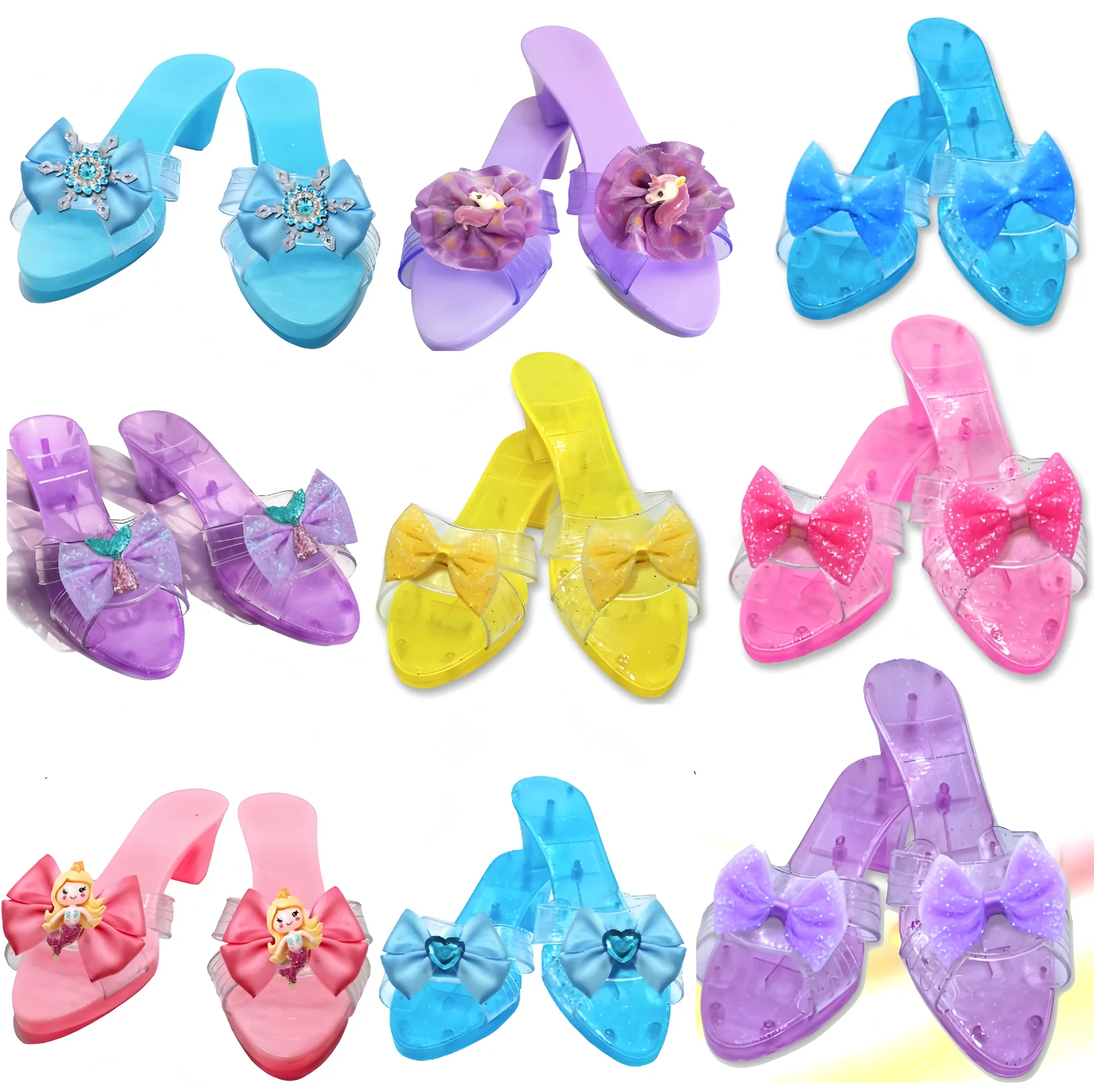 Princess Pretend Toys Antislip Princess Dress Up Shoes Toys for Girls