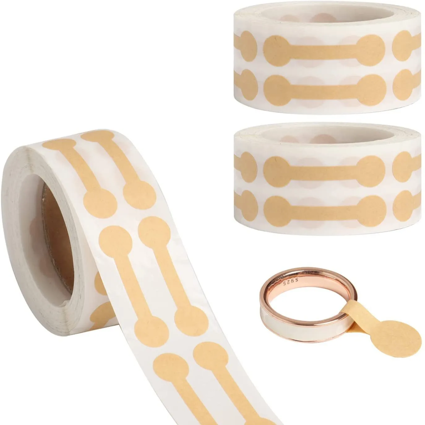1 Rollen 500 Stück Schmuck Preis Dekoration natürliches Kraft papier handgemachte Aufkleber Etiketten Datum Aufkleber