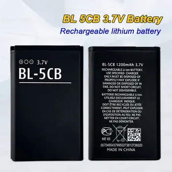 BL-5CB Lithium Batteries 3.7V 1100mAh BL 5CB Rechargeable Cell for Nokia 105 106 107 1050 3100 5130 BL5CB Mobile Phone Battery