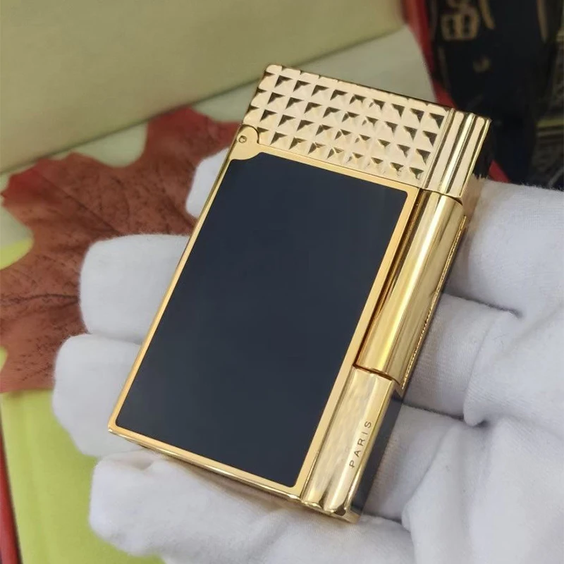 

Classic Vintage Lighter Ping Sound All Brass Handmade Windproof Lighter Men's Gift D Logo Paris Brand
