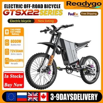 EKXBike GTS X22 E-bike Fuoristrada 85Km/h, Motore Brushless 8000W, Batteria al Litio 72V30AH, Moto Elettrica per Adulti Readygo