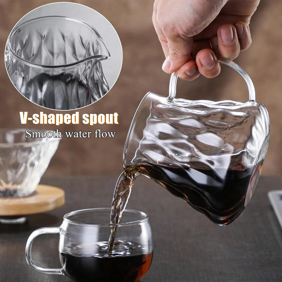 مجموعة صانعة القهوة مكونة من 6 قطع، صب فوق غلاية ا...