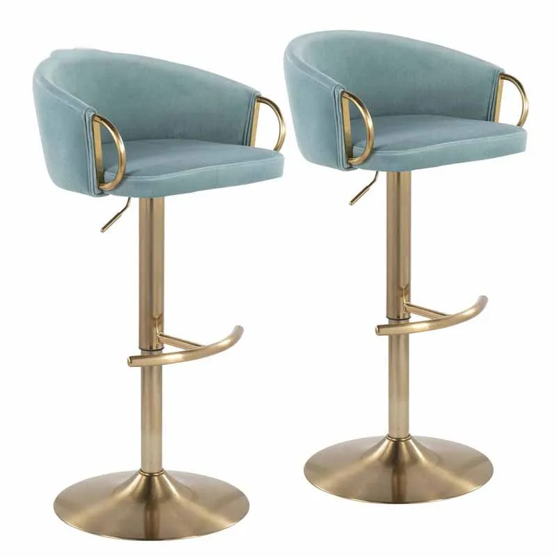 

Swivel Velvet Luxury Living Room Nordic Office Bar Chair High Metal Adjustable Computer Chair Soft Chaisse Furniture Bar XY50BC