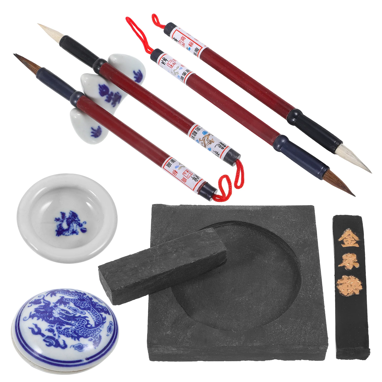Kit Pittura Orientale Tradizionale Set Calligrafia Cinese PATIKIL - Pietra Inchiostro E