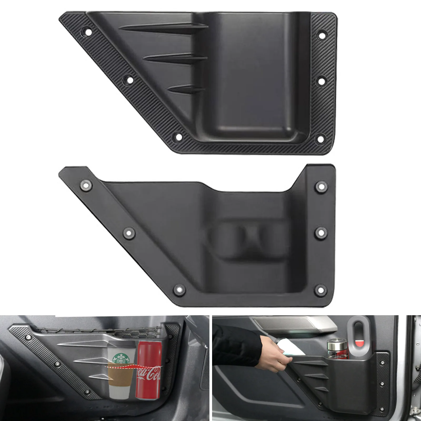 

Bronco Accessories 2021 2022 Front Door Storage Pockets Side Door Storage Organizer Box For Bronco 6th Gen. (2/4 Door)