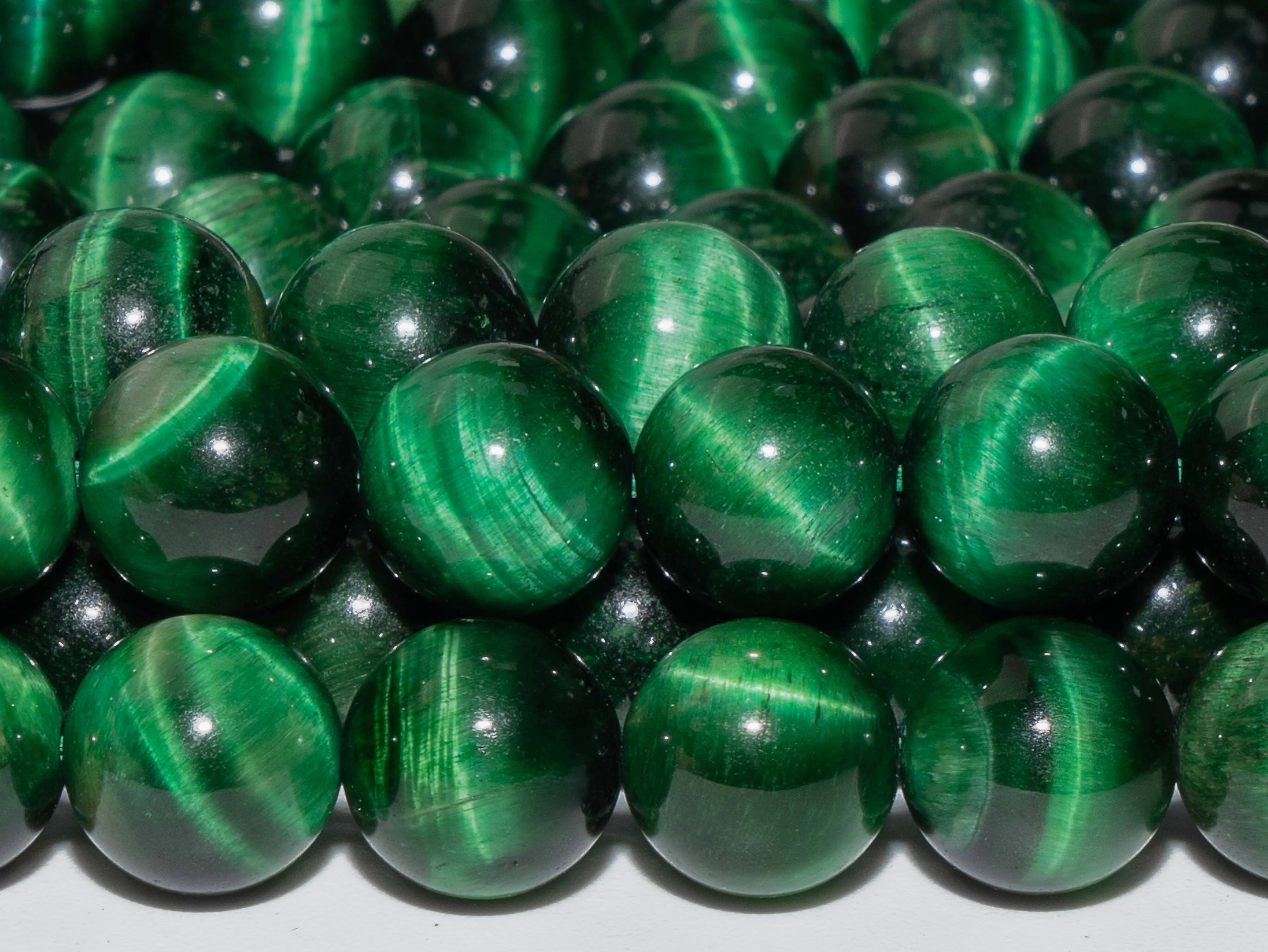 

Natural Stone Green Tiger Eye Beads Gemstone Loose Beads Round Shape Size Options 4/6/8/10/12mm for Jewelry Making
