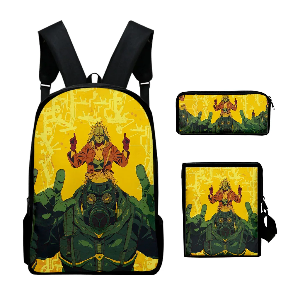 Classic Novelty Clannd 3D Print 3pcs/Set pupil School Bags Laptop Daypack Backpack Inclined shoulder bag Pencil Case