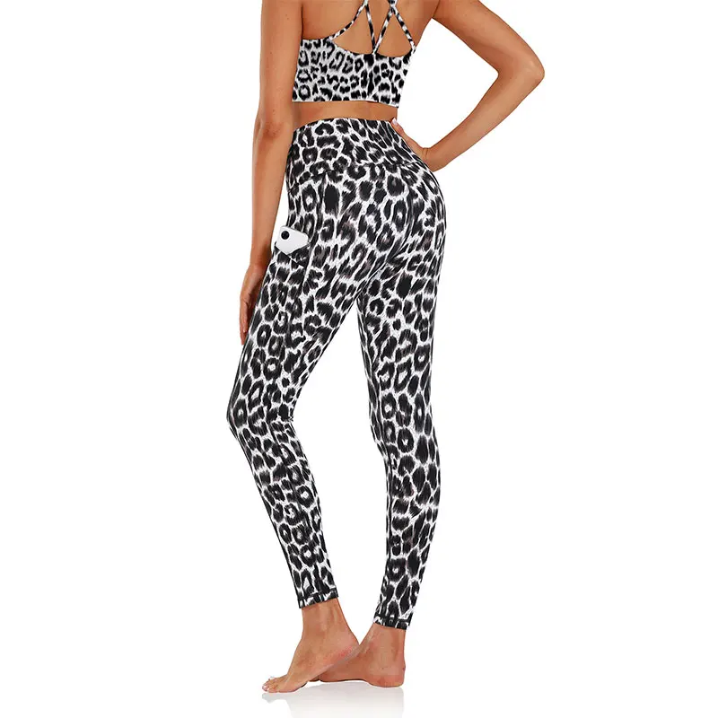 Womens Leopard Leggings Leopard Sport Leggings Gym Leopard Leggings