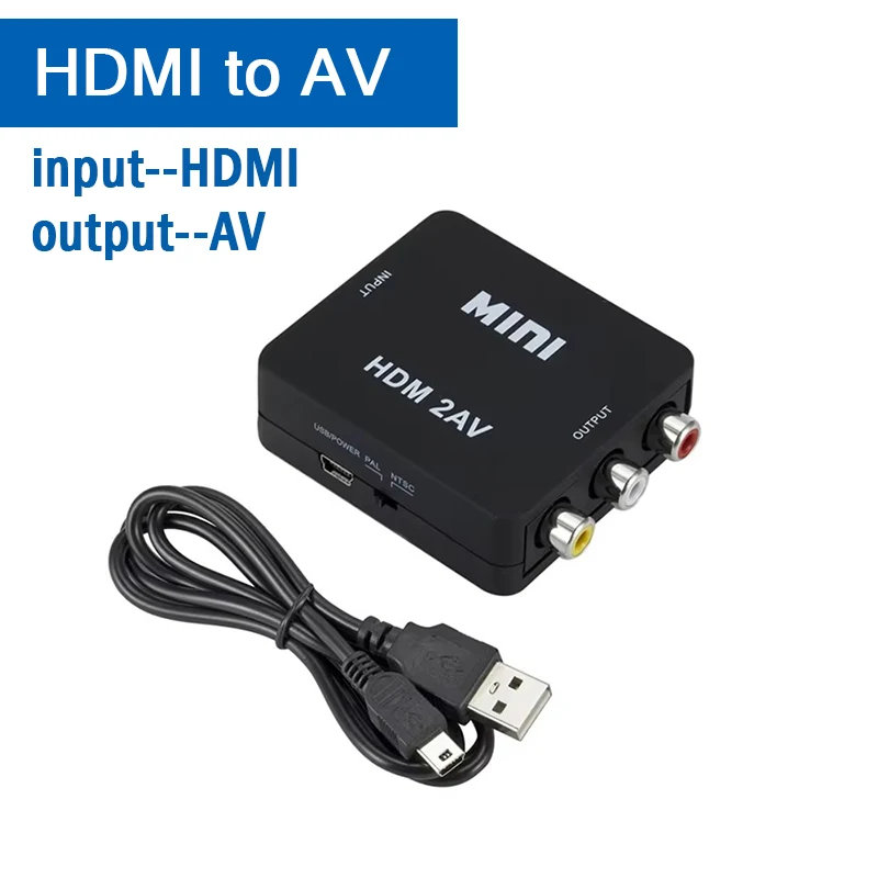 High-Resolution Mini HDMI to VGA with Audio Out Adapter