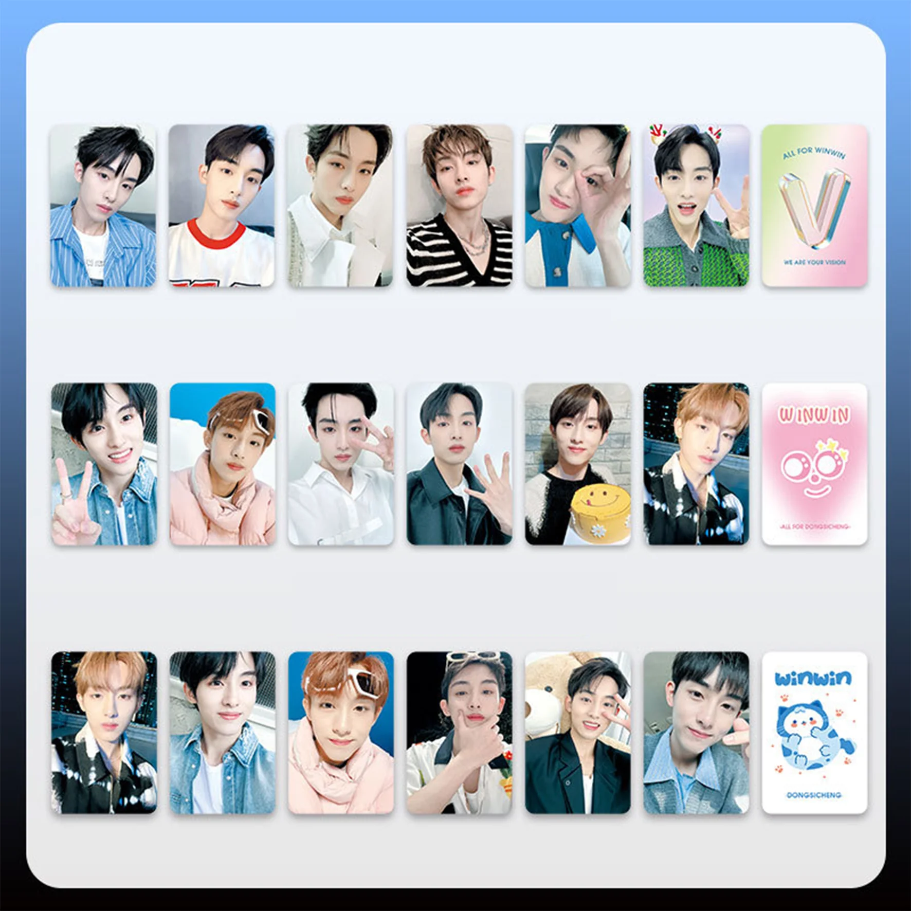 

6pcs KPOP WAYV INS Style Selfie Photocards TEN Hendery Korean Double-Sided LOMO Cards WinWin KUN XiaoJun Fans Collections