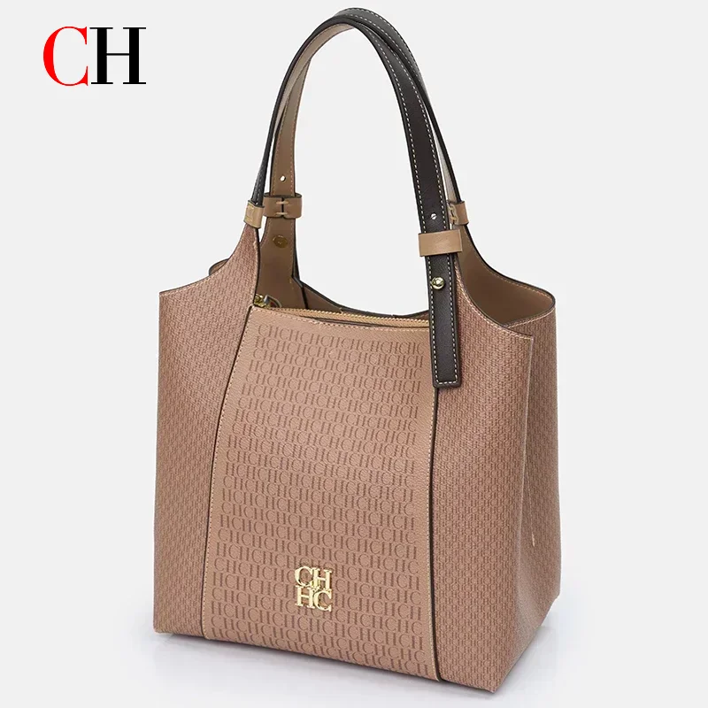 Women's handbag with a modern letter-printed design from CH, new women's handbag with large capacity and lightweight.