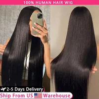 30 40 Inch 180 Density Lace Frontal Wig For Black Women Brazilian Human Hair 13x6 Bone Straight HD Transparent Lace Front Wigs 1