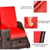 5PCS Outdoor Wicker Chaise Lounge Chair - Rattan Adjustable Reclining Patio Lounge Chair with Ottoman and Coffee Table 4