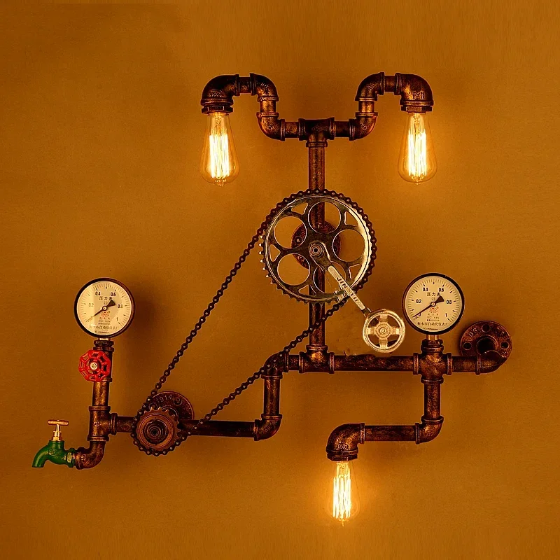 

Европейская настенная ретро-лампа, персонализированный Железный декоративный светильник в стиле индастриал для ресторана, бара, декоративное освещение