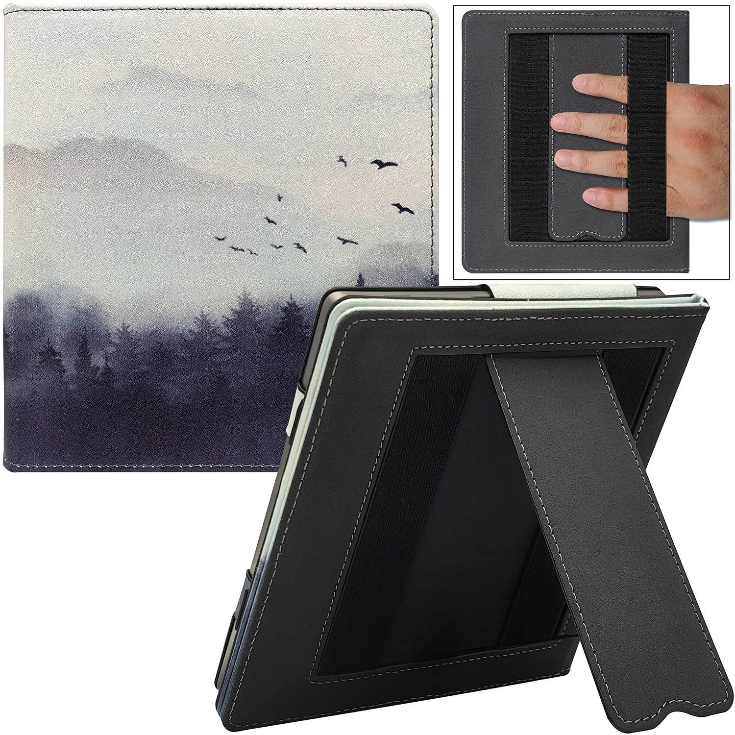 

Фоторамка для Kindle Oasis (10-е поколение 2019 выпуск/9-Е поколение), двойной ремешок, чехол-подставка с автоматическим спящим режимом и пробуждением