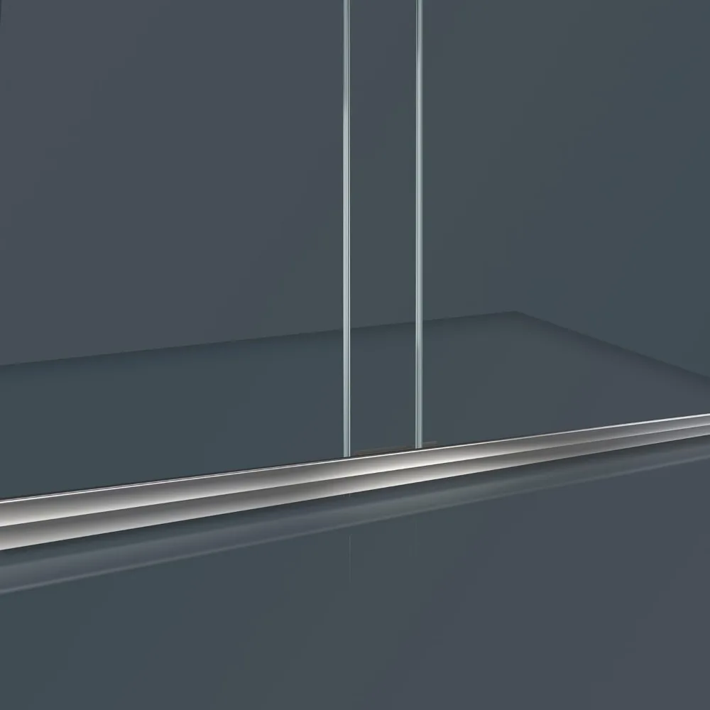 Shower Door, 60 in. W X 57 in. H, Double Sliding Bathroom Showers Doors, Clear Tempered Glass, Chrome Finish, Tub Shower Door 5