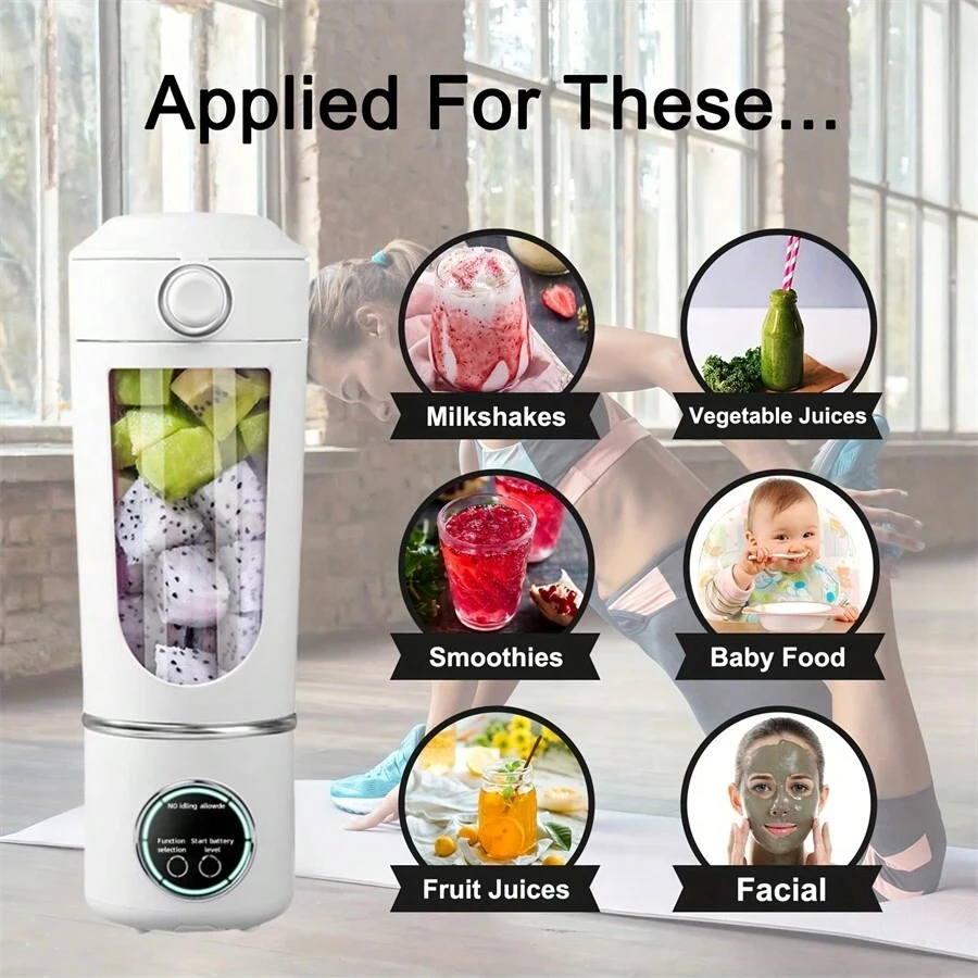 New Portable Juice Maker Blender for Shakes Smoothies 700ML Multiple Colors 12-Blades Fast Mixing 2 In 1 Blender Bottle Juicer 4