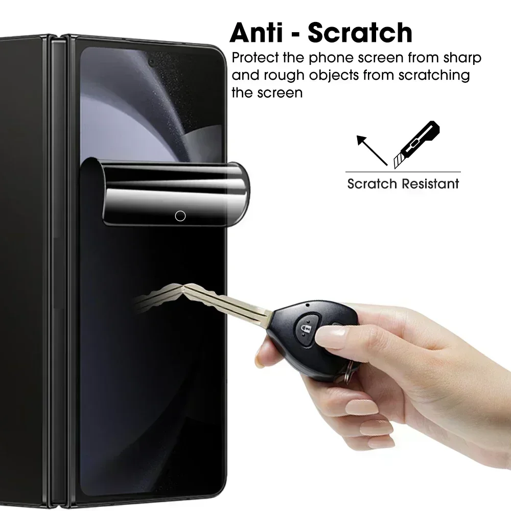 Pellicola idrogel morbida per la privacy per Samsung Galaxy Z Fold 7 6 5 4 3 Protezione schermo protettiva anti-spia per pellicola Z Fold 2 - immagine 3