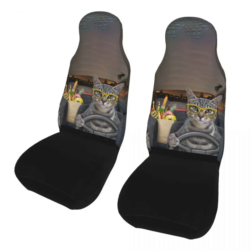 

A Gray In Glasses Is Driving A Universal Car Cover Four Seasons Travel Covers Polyester Hunting