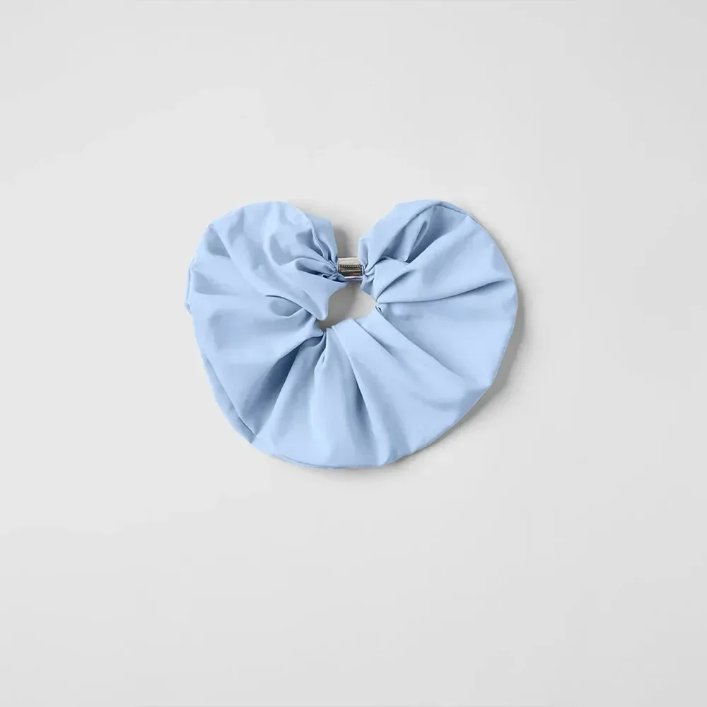 Yoga accessories elastic headband Oversized blue headband with elastic ponytail gym women's hair accessory