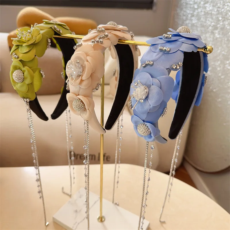 

2023 Flower Super Immortal Tassel Sweet Temperament Hairbands