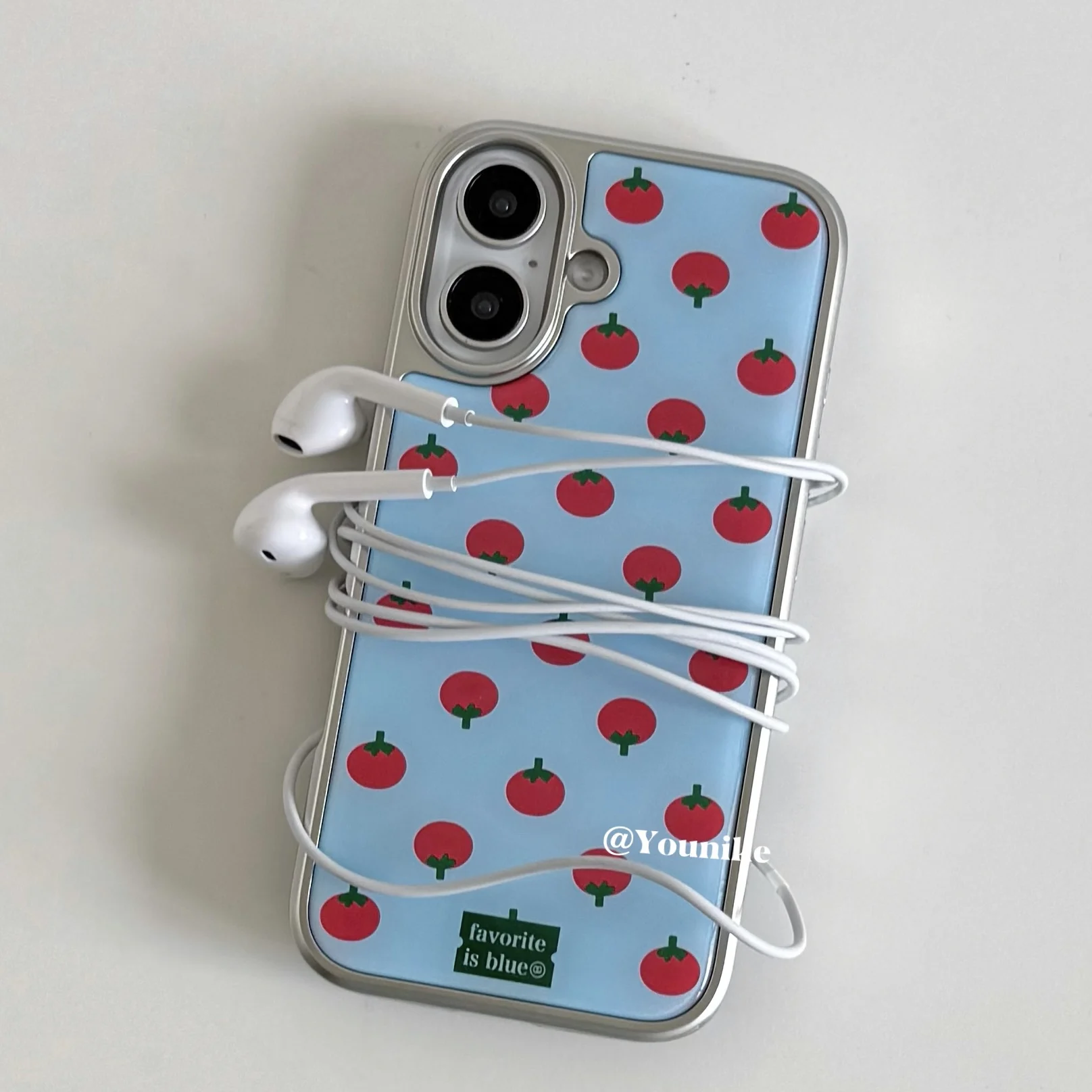 Korean Full Screen Totatoes Summer Blue Phone Case - Y2K Inspired Cover
