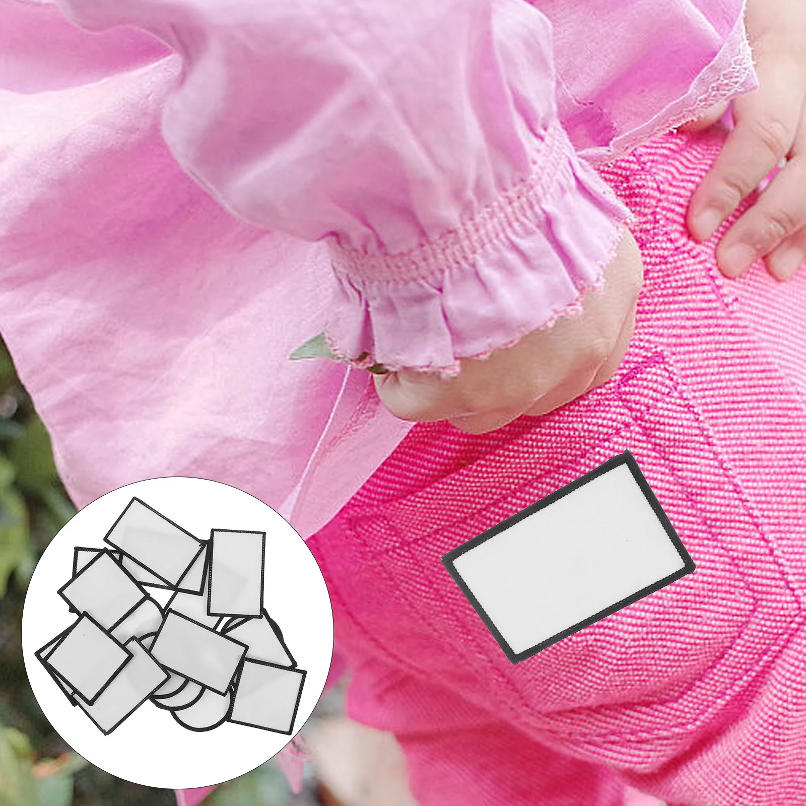 

18 Pcs Rectangle Sublimation Patches Hats for DIY Crafts Polyester Blank Embroidery