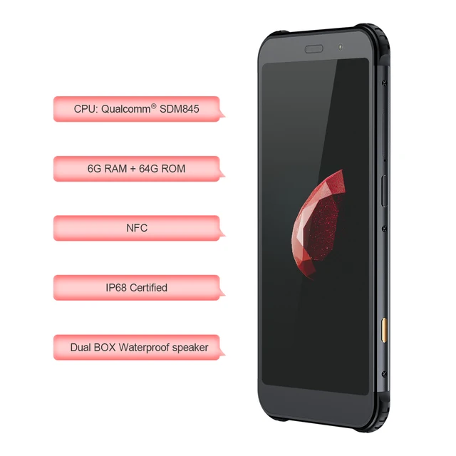 OFFICIAL AGM X3 JBL Cobranding 5.99'' 6G+64G NFC Smartphone 4100mAh IP68 Android 8.1 Mobile phone SDM845 Quick Charge Cellphone 3