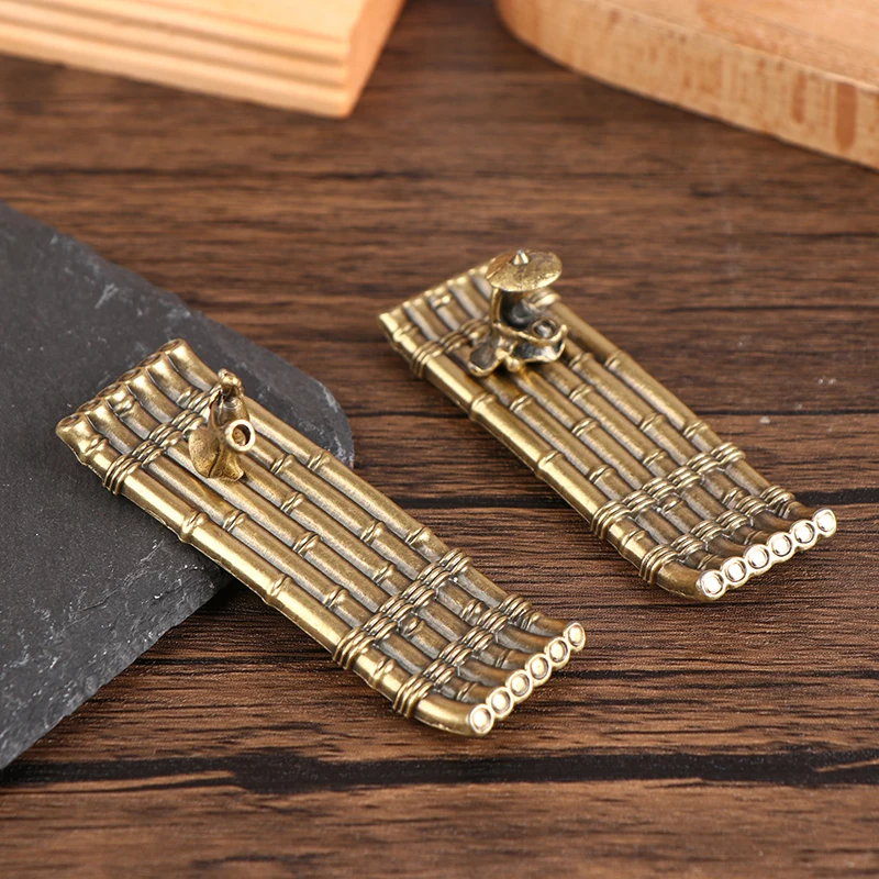 Description Picture 5 of item1PC Vintage Bronze Small Incense Burners Ornaments Bamboo Raft Incense Base Incense Stick Holder Stand Tray Ash Catcher Plate