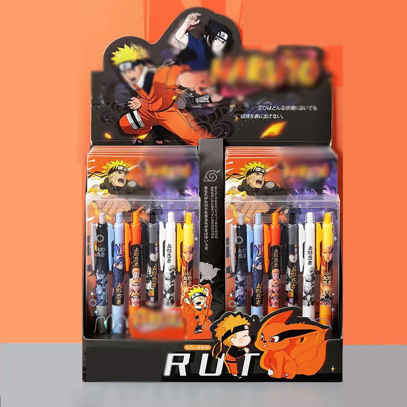 

6 box/lot Kawaii Ninja Press Gel Pen Set Cute 0.5mm black Ink Neutral Pens Promotional Gift Office School Supply