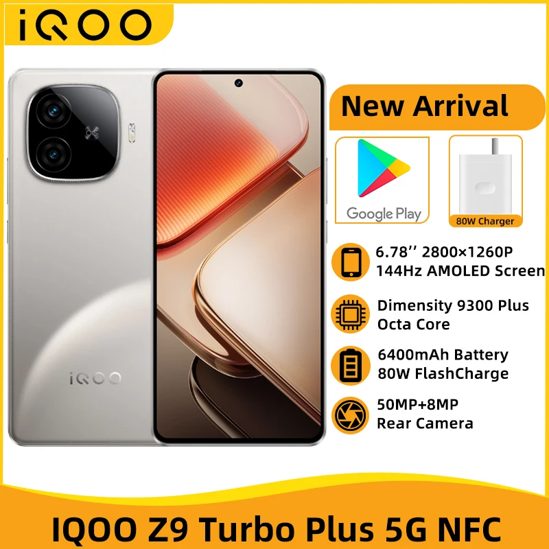 IQOO Z9 Turbo Plus 5G NFC 密度 9300 Plus 50MP カメラ 6400mAh