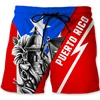 Puerto Rico 3D Printed Beach Shorts Men Puerto Rican Flag Pattern Surf Board Shorts Summer Swimming Trunks Quick Dry Ice Shorts 2