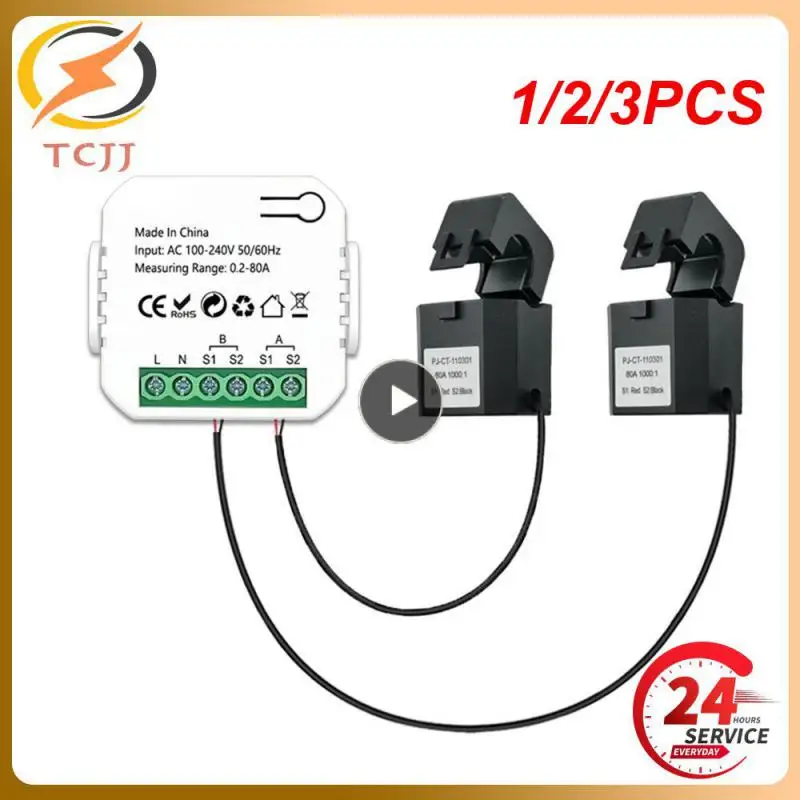 

1/2/3 шт., двухсторонний измеритель энергии Tuya, Wi-Fi, 1/2 каналов