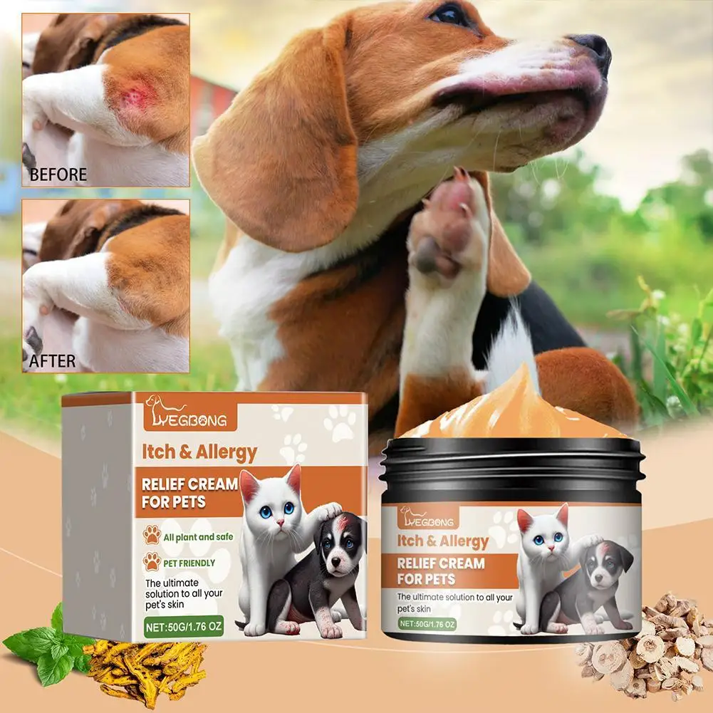 50g Pet Skin Cream Provide Itching Relief Control Pet Skin Redness Supplies Protects and Heal Itch Treatment