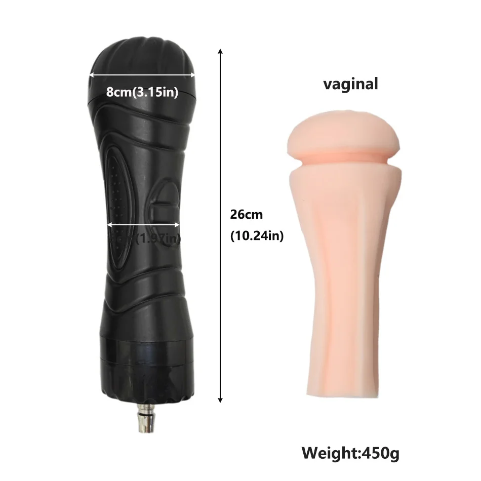 VAC-U-Lock Sex Machine Attachment Vaginal Cup Sex Toy for Men Black Masturbation Cup for Male Massage Tool Products