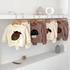 Spring Autumn New Newborn Kid Baby 1-4Y Boy Girl Clothes Set Infant Sweatshirt Set Long Sleeve Pullover Top Pant Suit Outfit 4