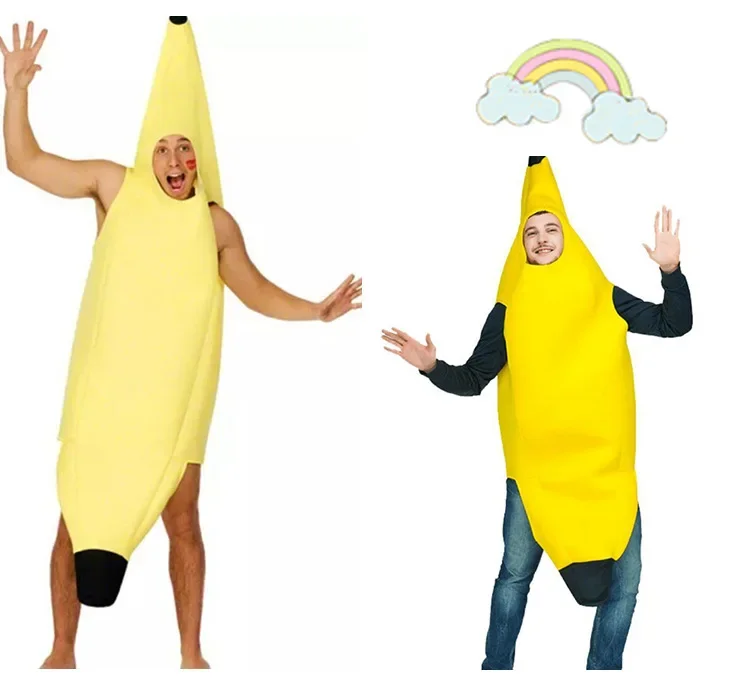 Costume di carnevale per uomo Divertente sexy Banana Cosplay Vestito operato per adulti Novità Decorazioni per feste di Natale di Halloween Abbigliamento - immagine 3