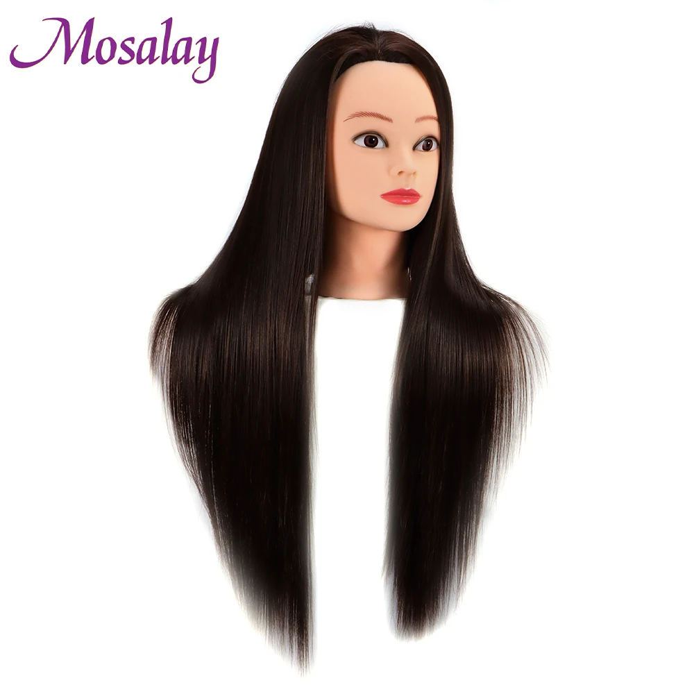 Synthetic Hair Mannequin Head