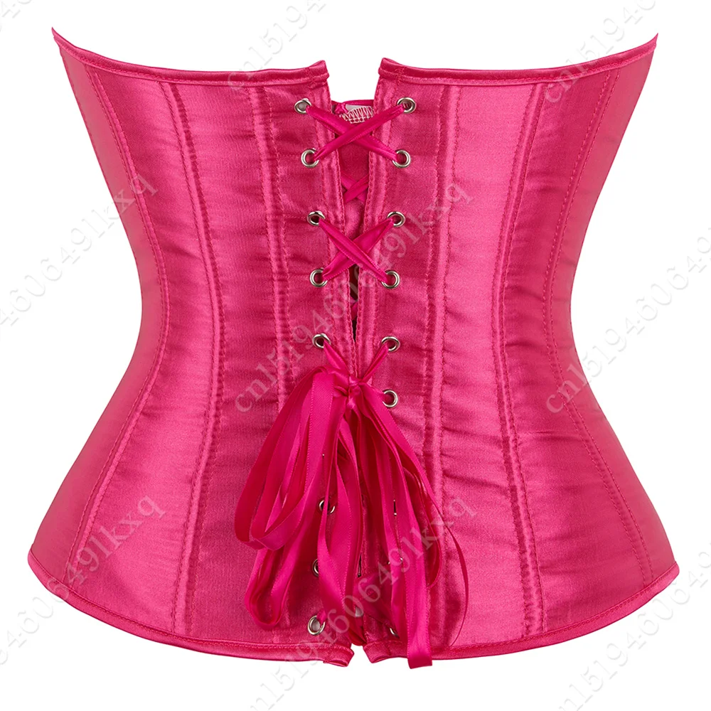 Overbust Corset and Bustier Tops for Women Sexy Corset Lingerie Plus size корсет Rose Red