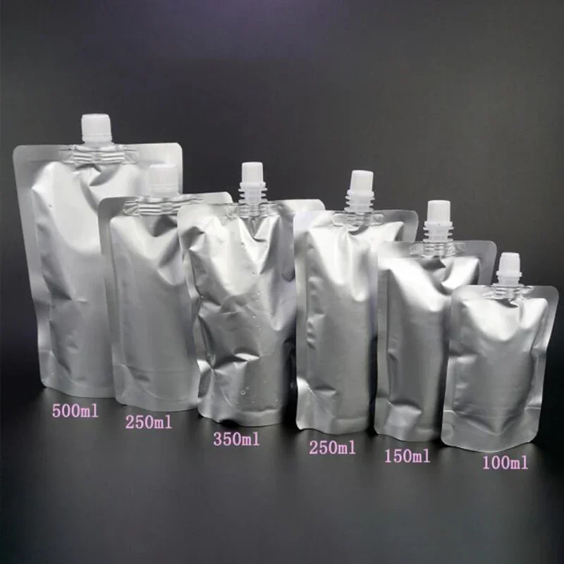 Spout Soup Pouch Liquid Reusable Durable Aluminum Foil Bag Beer Juice Drink Takeout Bag Sealed Packaging Bag Suction nozzle bags
