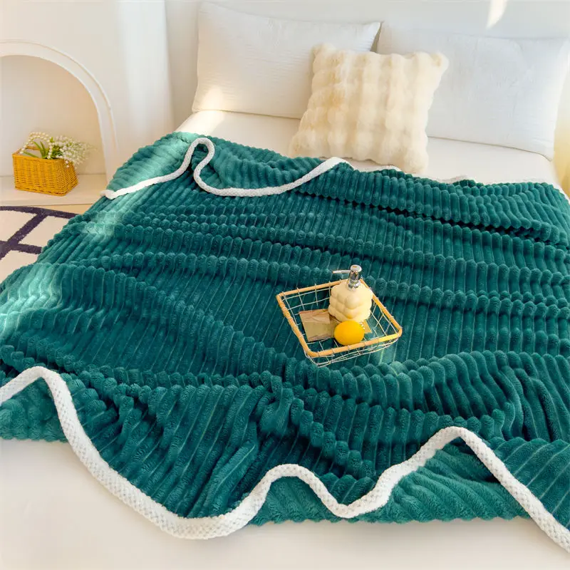 Velvet Coral Velvet Small Blanket Single Dormitory Air Conditioning Blanket Rabbit Velvet Blanket Office Nap Blanket