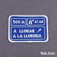 Buy Black Patch With Slogon Iron On Patches For Clothes Embroidery Applique Fusible Patch Ironing Stickers Badge Online - Image 2