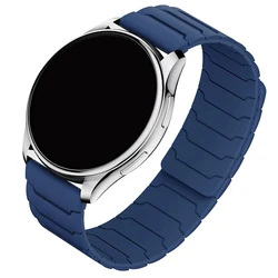 Premium Sports Silicone Strap, Magnetic Replacement Watch Band, 20mm/22mm, Compatible with Popular Smartwatches - 20mm watch strap (Blue)