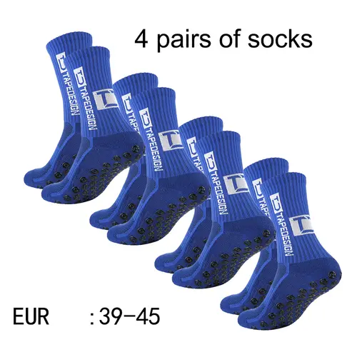 4 pairs of new TC mid tube glued football socks for sports training and competition, non slip and breathable socks - Image 9
