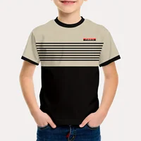 Enfants garçons vêtements Simple Paris lettre imprimer à manches courtes t-shirt enfants garçons 2 à 9 ans décontracté confortable t-shirts enfants haut 6