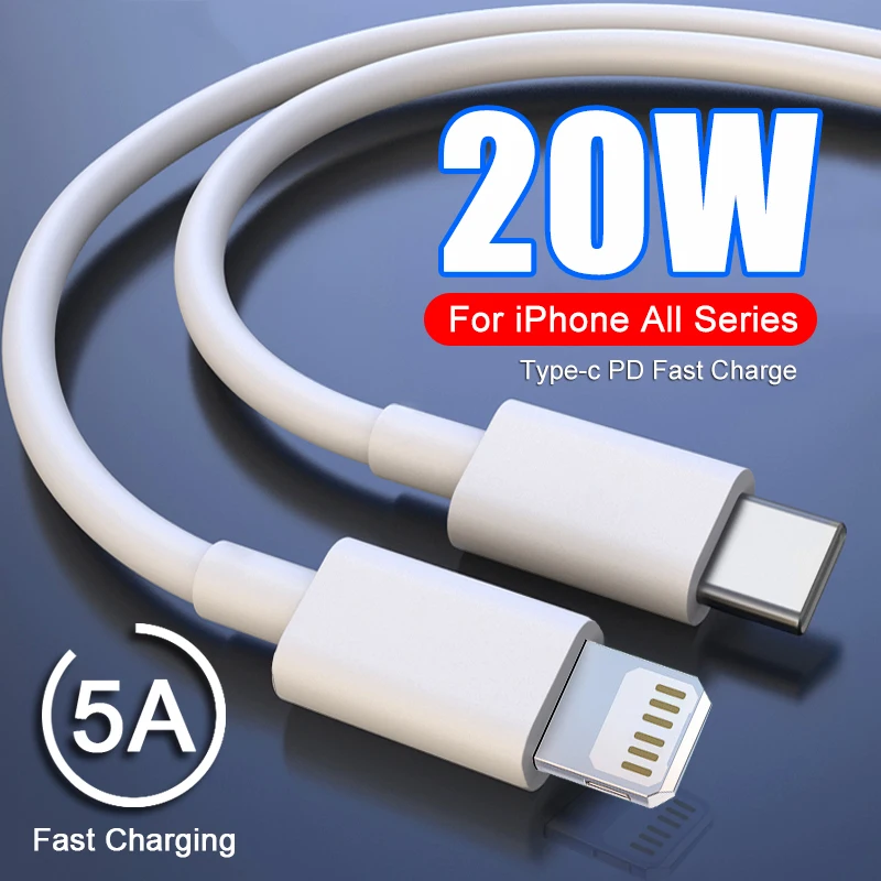 PD 20W USB C to Lightning Cable Fast Charge Data Cable For iPhone 14 13
